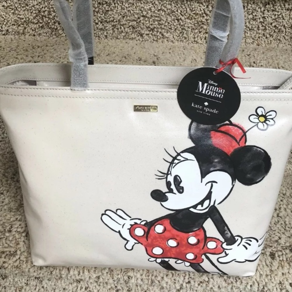 NWT Kate Spade Minnie Mouse Francis Tote black - Picture 1 of 8